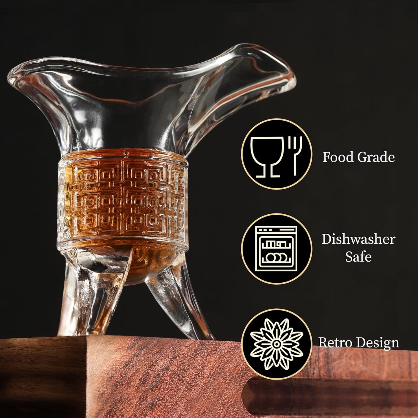 QUAFFER Retro Emperor Style Shot Glass 1oz