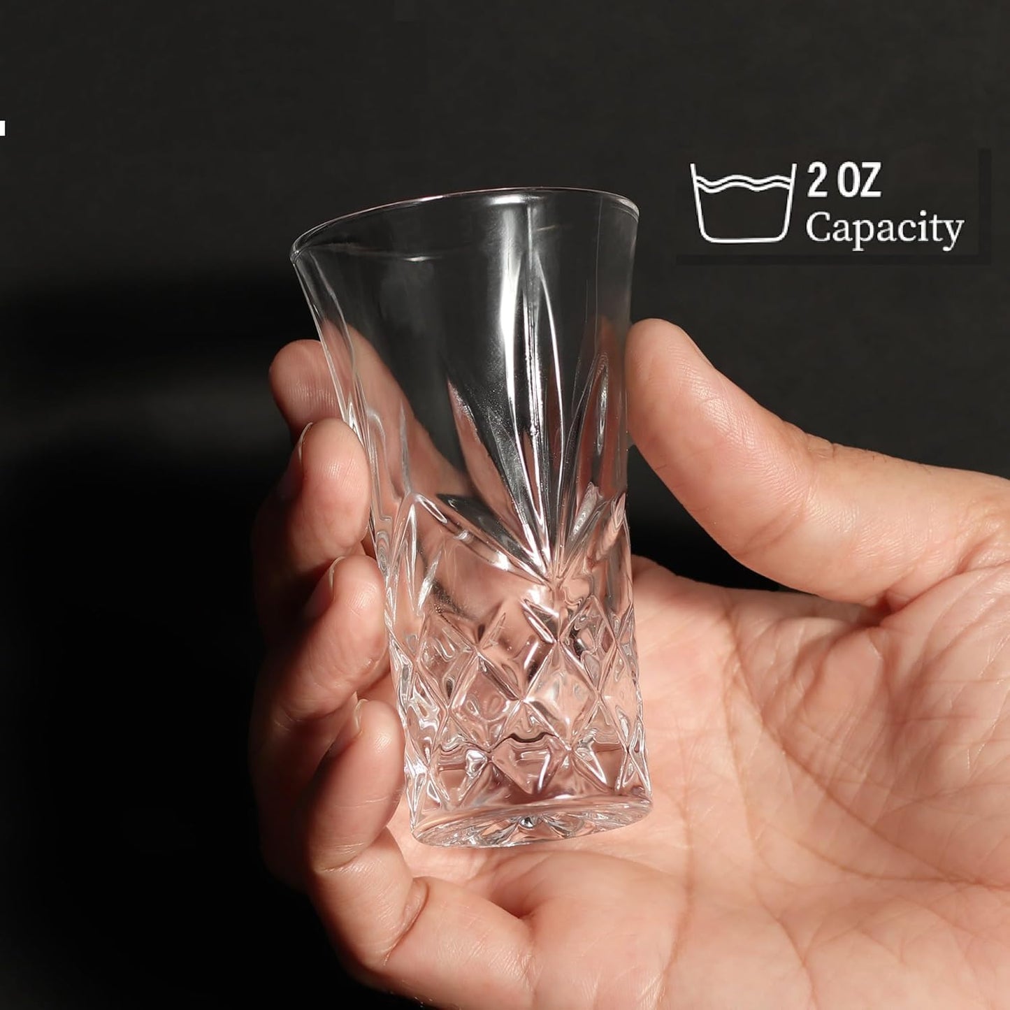 QUAFFER Tequila Glasses Heavy Base Shot Glass 2oz
