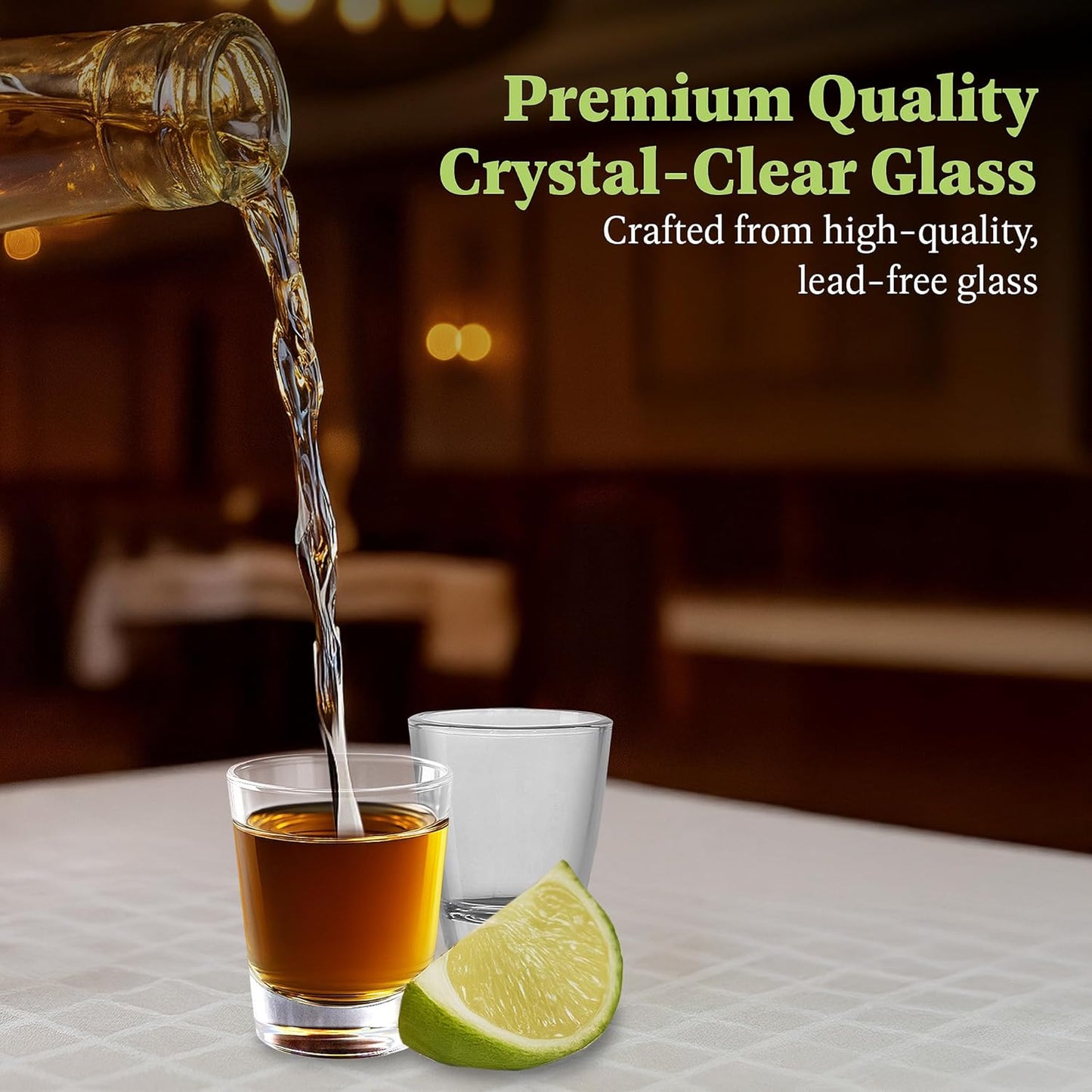 QUAFFER Elegant Classic Mini Shot Glasses 1oz