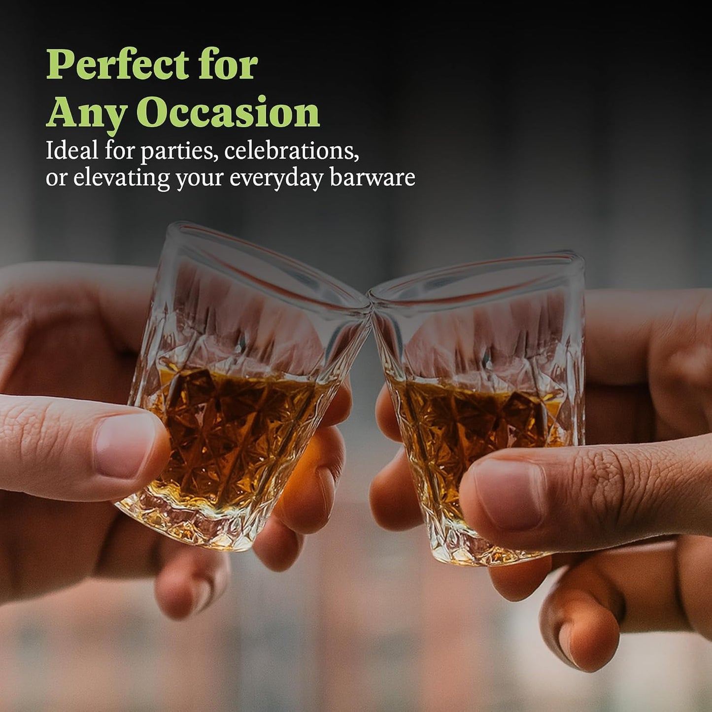 QUAFFER Tequila Glasses Heavy Base Shot Glass 2oz