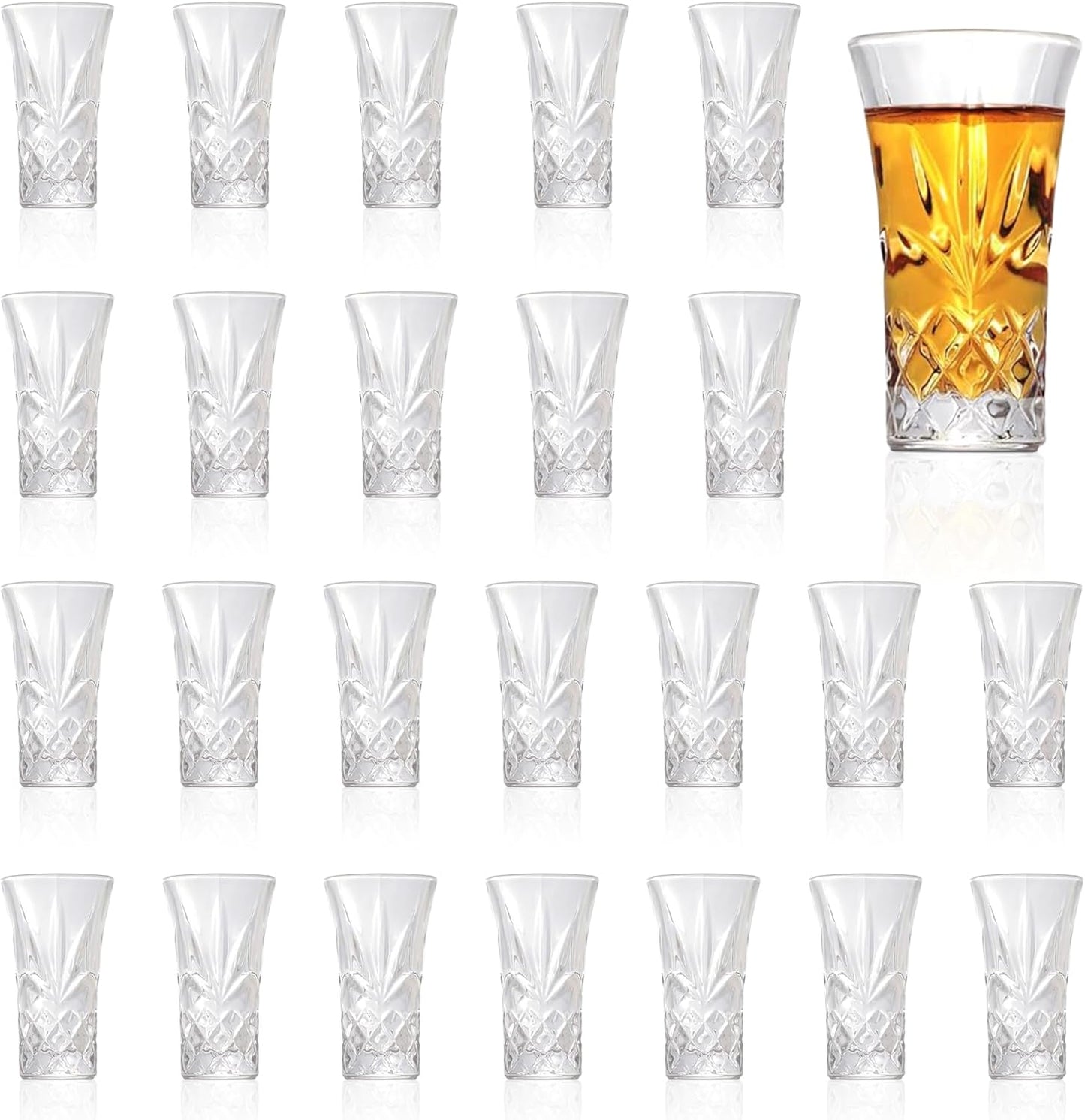 QUAFFER Tequila Glasses Heavy Base Shot Glass 2oz