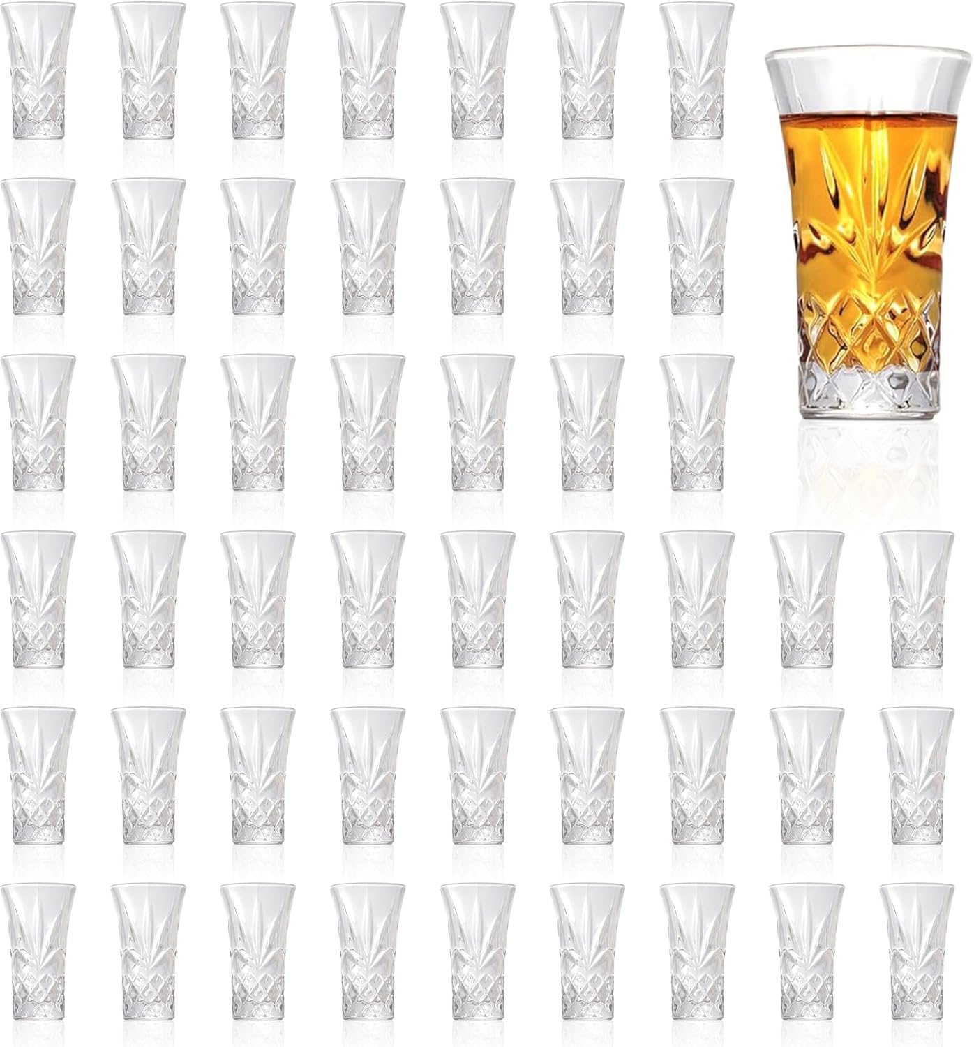 QUAFFER Tequila Glasses Heavy Base Shot Glass 2oz