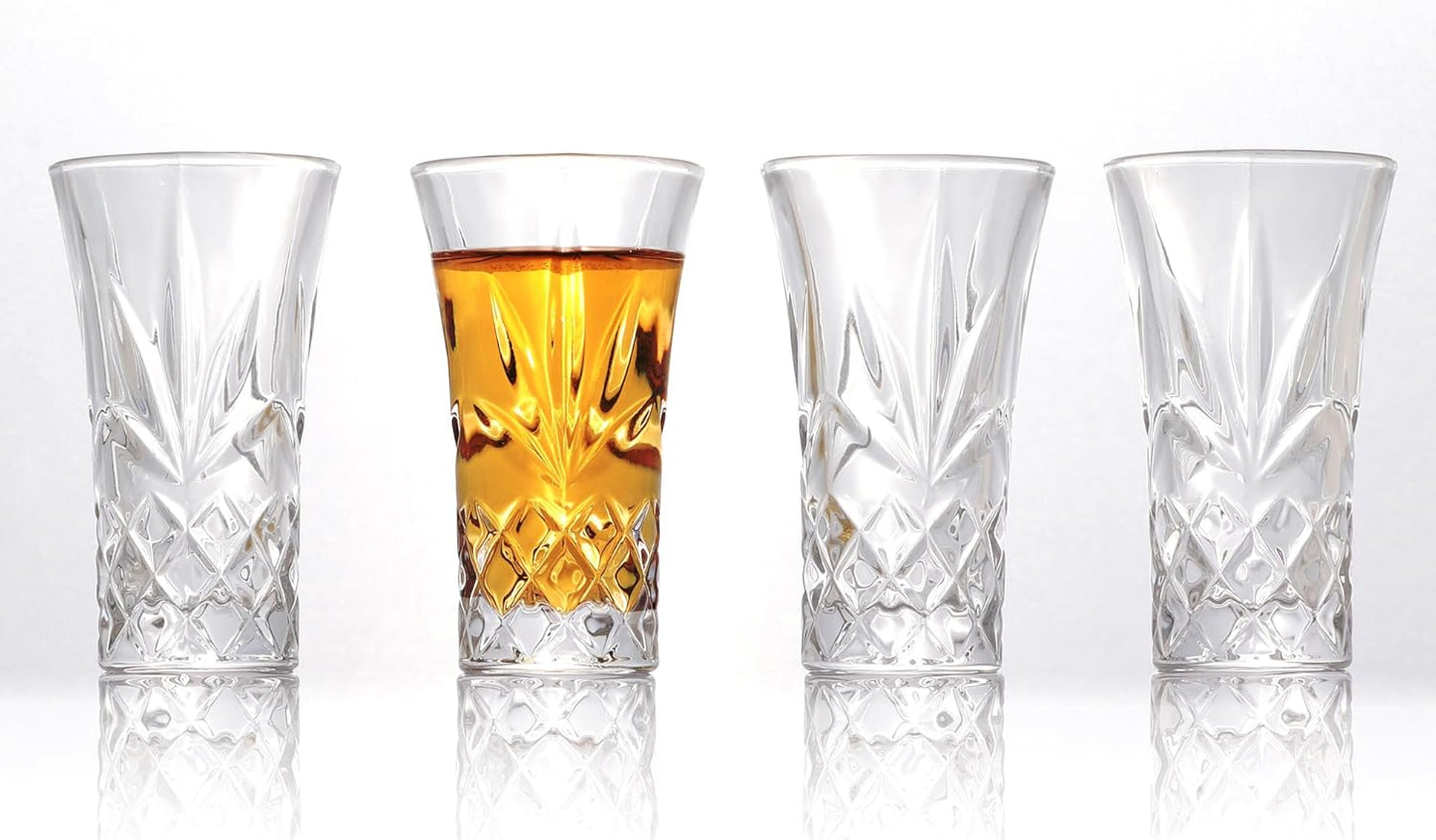 QUAFFER Tequila Glasses Heavy Base Shot Glass 2oz