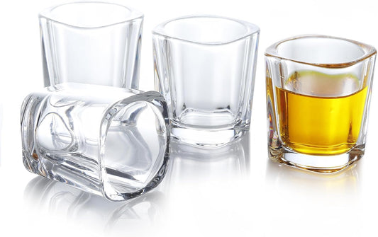 QUAFFER Square Shot Glasses Heavy Base 2oz
