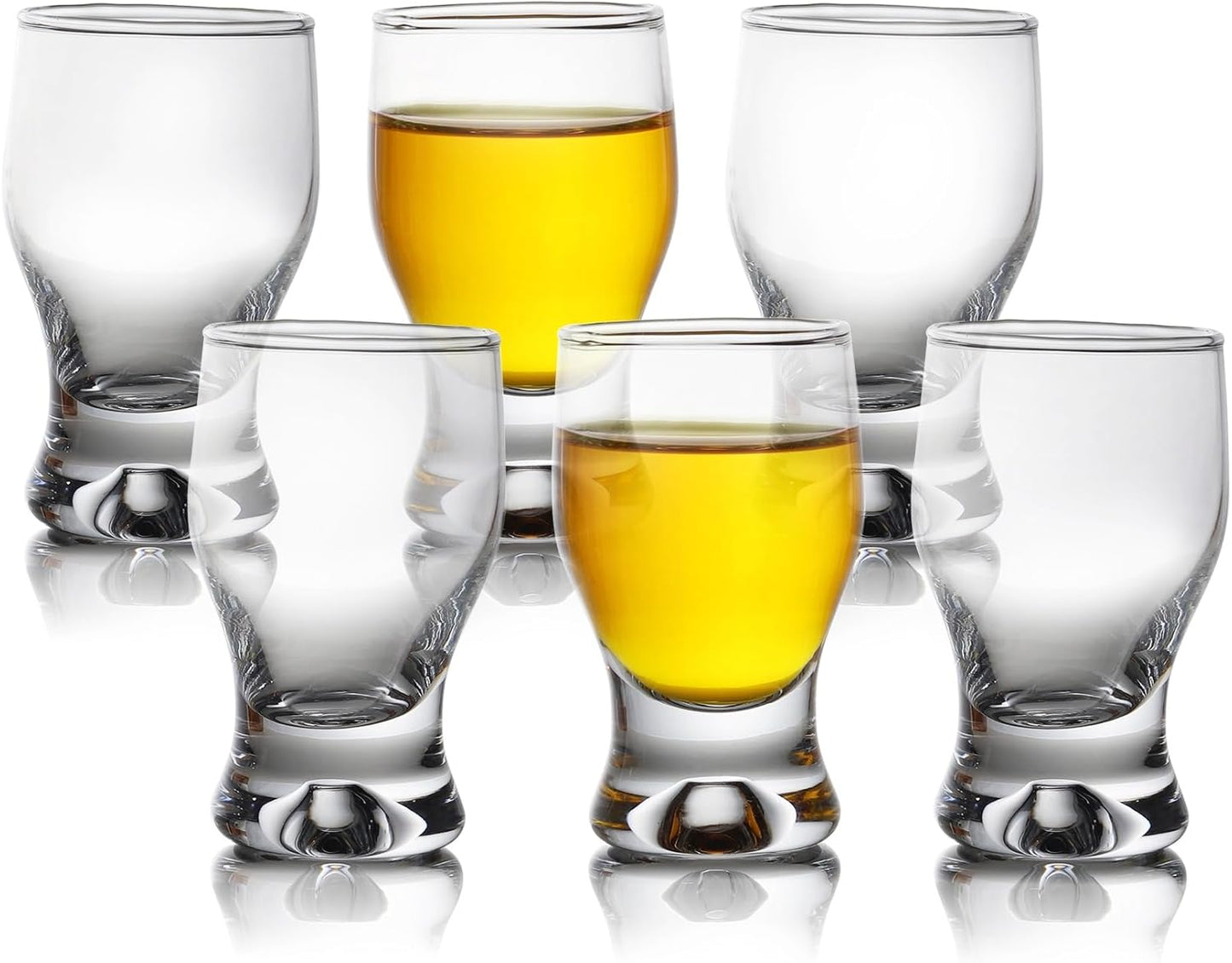 QUAFFER Elegant Curved Shot Glasses 2oz