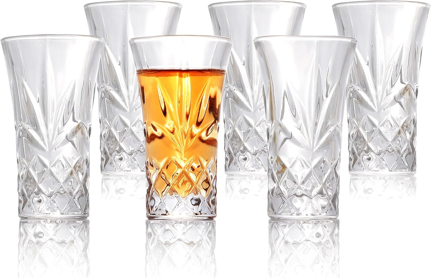 QUAFFER Tequila Glasses Heavy Base Shot Glass 2oz